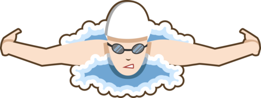 Swimming png graphic clipart design