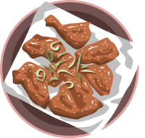 Korean fried chicken png graphic clipart design