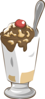 sundae de sorvete png design de clipart gráfico