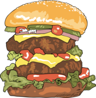 Burger png graphic clipart design