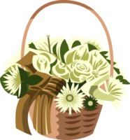 Flower basket png graphic design
