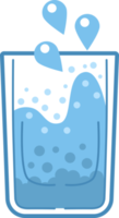 Glass of water png graphic clipart design