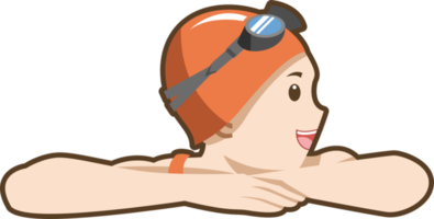 Swimming png graphic clipart design