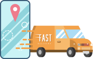 Delivery service png graphic clipart design