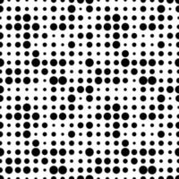 Seamless pattern with grunge halftone dots. Dotted texture. Abstract geometrical pattern of round shape. Screen print.