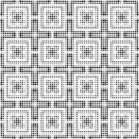 Abstract halftone ornamental geometric background. Pop art style card. Grunge texture. vector