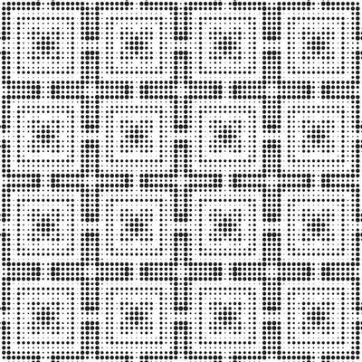 Abstract halftone ornamental geometric background. Pop art style card. Grunge texture.