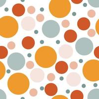 Round seamless pattern. Seamless retro circle pattern. Dotted round seamless background, pattern, ornament for wrapping paper, fabric, textile, website, wallpaper. vector