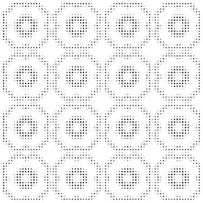 Abstract halftone ornamental geometric background. Pop art style card. Grunge texture.