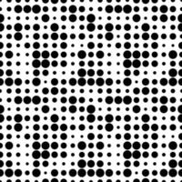 Seamless pattern with grunge halftone dots. Dotted texture. Abstract geometrical pattern of round shape. Screen print. vector