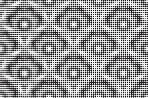 Abstract halftone ornamental geometric background. Pop art style card. Grunge texture. vector