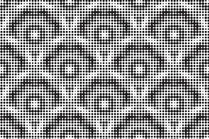 Abstract halftone ornamental geometric background. Pop art style card. Grunge texture. vector