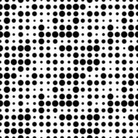 Seamless pattern with grunge halftone dots. Dotted texture. Abstract geometrical pattern of round shape. Screen print. vector