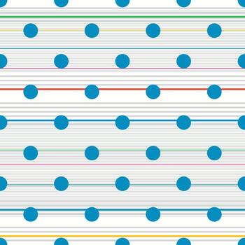 resumen punteado y lineal sin costura modelo. antecedentes con líneas y círculos vector