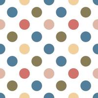 Round seamless pattern. Seamless retro circle pattern. Dotted round seamless background, pattern, ornament for wrapping paper, fabric, textile, website, wallpaper. vector