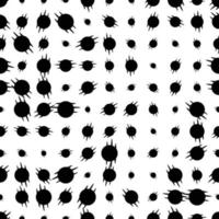 Black and white seamless pattern with halftone dots. Dotted texture. Abstract geometrical pattern of round shape. Screen print. vector