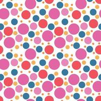 Round seamless pattern. Seamless retro circle pattern. Dotted round seamless background, pattern, ornament for wrapping paper, fabric, textile, website, wallpaper. vector