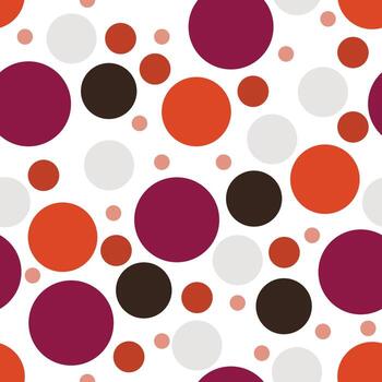 Round seamless pattern. Seamless retro circle pattern. Dotted round seamless background, pattern, ornament for wrapping paper, fabric, textile, website, wallpaper. vector