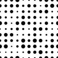 Seamless pattern with grunge halftone dots. Dotted texture. Abstract geometrical pattern of round shape. Screen print. vector