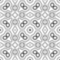 Abstract halftone ornamental geometric background. Pop art style card. Grunge texture. vector