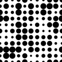 Seamless pattern with grunge halftone dots. Dotted texture. Abstract geometrical pattern of round shape. Screen print. vector