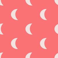 Moon abstract seamless pattern. Geometric crescent background. vector