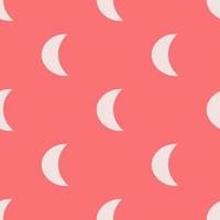 Moon abstract seamless pattern. Geometric crescent background. vector