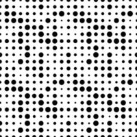 Seamless pattern with grunge halftone dots. Dotted texture. Abstract geometrical pattern of round shape. Screen print. vector