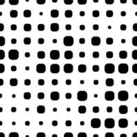 Abstract seamless pattern with grunge halftone square dots. Halftone background. Polka dot infinity. Abstract geometrical pattern of round shape.Screen print. vector