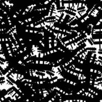 Abstract black and white glitch seamless pattern. Geometric background. vector