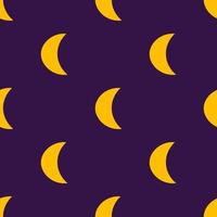 Moon abstract seamless pattern. Geometric crescent background. vector