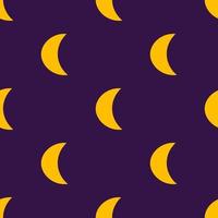 Moon abstract seamless pattern. Geometric crescent background. vector