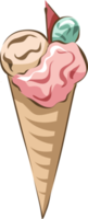 gelo creme cone png gráfico clipart Projeto