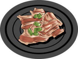 Grilled pork belly png graphic clipart design