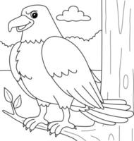 Eagle Animal Coloring Page for Kids vector