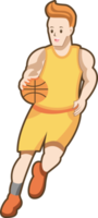 Basketball player png graphic clipart design