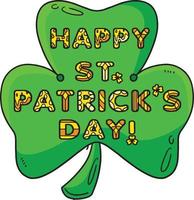 Happy Saint Patricks Day Cartoon Colored Clipart vector