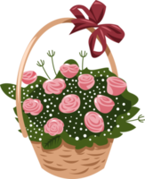 Flower basket png graphic design