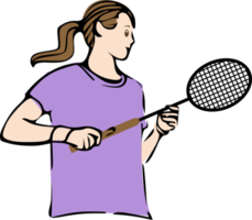 badminton speler PNG grafisch clip art ontwerp