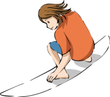 surfing player png graphic clipart design