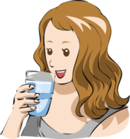 Drinking water png graphic clipart design