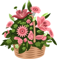 fleur panier png graphique conception