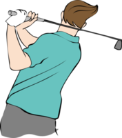 golf spelare png grafisk ClipArt design