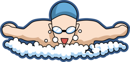 Swimming png graphic clipart design