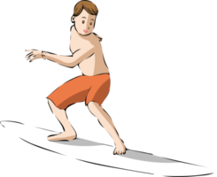 surfing player png graphic clipart design
