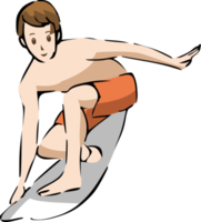 fare surf giocatore vettore impostato collezione grafico clipartd design png