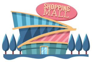 Shopping mall png graphic clipart design