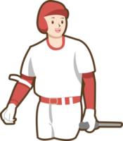 Baseball player png graphic clipart design