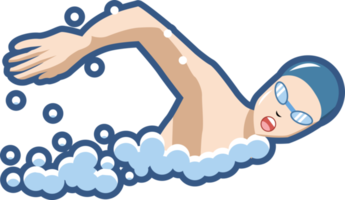 Swimming png graphic clipart design