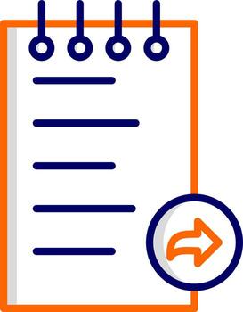 Notes Forward Vector Icon